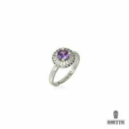 Inel reglabil Ghetto Purple Diamond Shaped CZ Gemstone