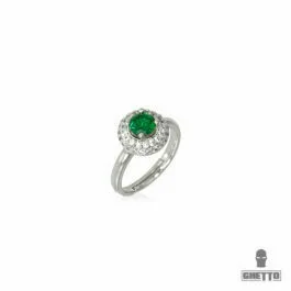 Inel reglabil Ghetto Green Diamond Shaped CZ Gemstone