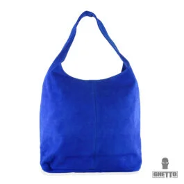 Ghetto Lift Shoulder Blue Leather Bag For Women