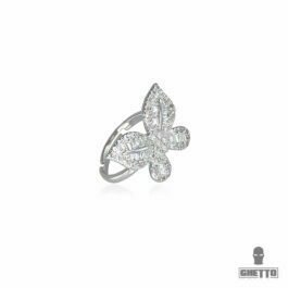 Ghetto Butterfly Shaped CZ Adjustable Ring