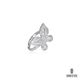 Inel reglabil Ghetto Butterfly Shaped CZ