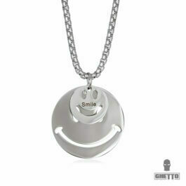 Ghetto Hip Hop ”Smile” Stainless Steel Pendant Necklace