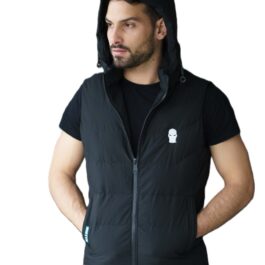 Ghetto Men’s Puffer Vest with Embroidered Mask Logo | Streetwear