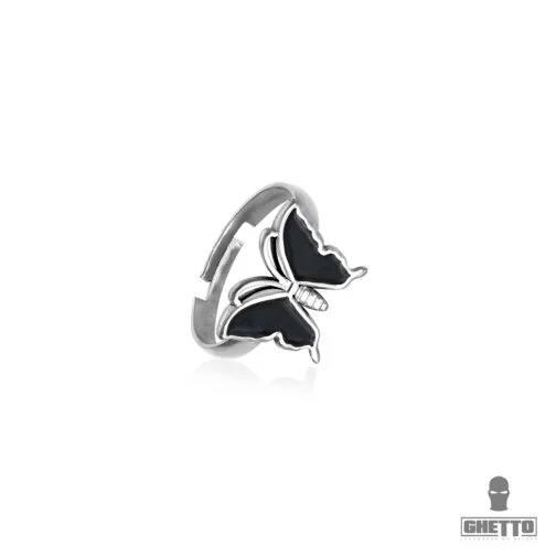 Adjustable butterfly ring