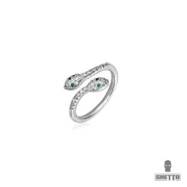 Ghetto Snakes Inel Iced Out Full Rhinestone Crystal