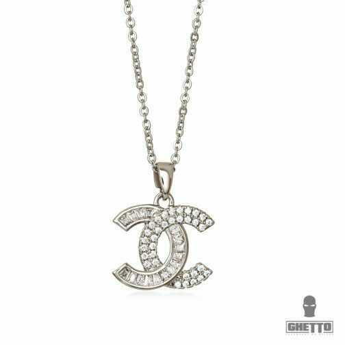 ghetto famous brand double c pendant necklace for women