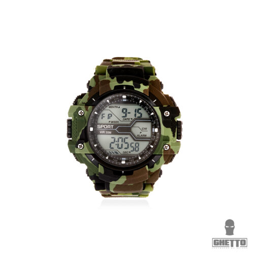 Camouflage Sporty Waterproof Digital Unisex Watch