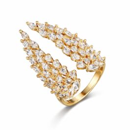 Ghetto Angel Adjustable Ring 925 Silver Plated 18k Gold