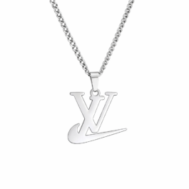 Ghetto Famous Brands Tick Pendant Necklace SS Unisex