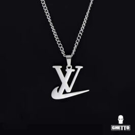 Ghetto Famous Brands Tick Pendant Necklace SS Unisex