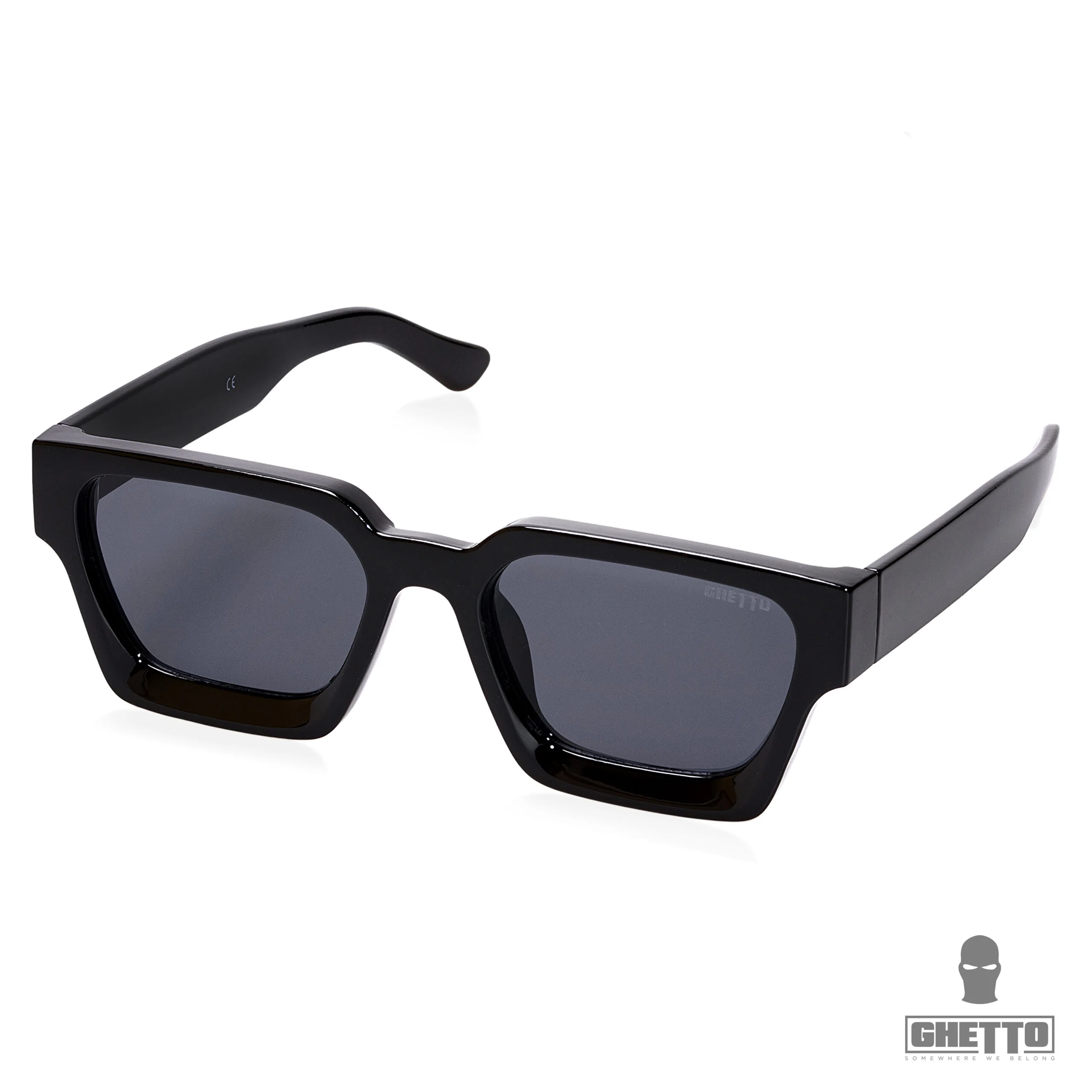ghetto square luxury retro sunglasses black frame unisex