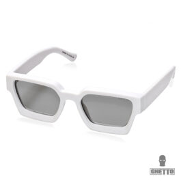 Ghetto Square Luxury Retro Sunglasses White Frame Unisex
