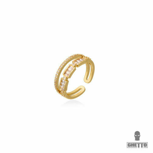ghetto new design elegant 18k gold diamond ring adjustable