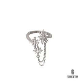 Ghetto New Design Elegant Stars Chain Inel din oțel inoxidabil