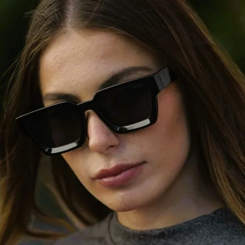 ghetto square luxury retro sunglasses black frame unisex