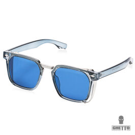 Ghetto Fashion Sunglasses Clear Blue/Silver Frame Unisex.