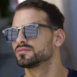 Ghetto Fashion Sunglasses Clear Blue/Silver Frame Unisex