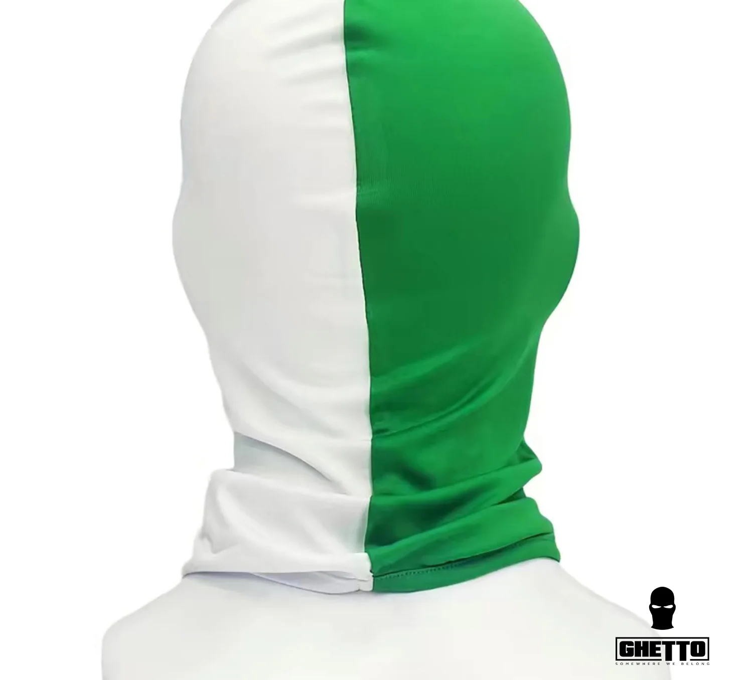 ghetto green / white balaclava 2 hole unisex