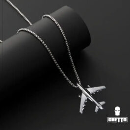 Ghetto Travel Plane Pendant Necklace