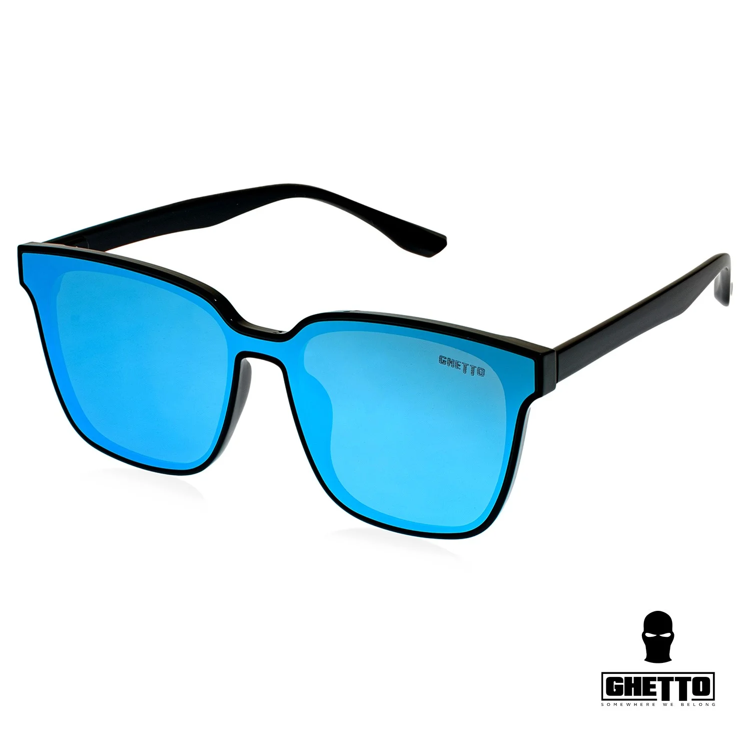 Ghetto Oversized Shape Cat Eye Sunglasses Black Frame For Women