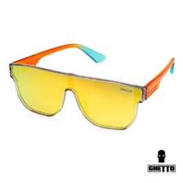 ghetto oversized square sunglasses clear greyorange frame for women