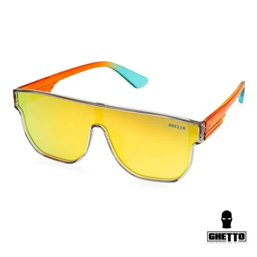 ghetto oversized square sunglasses clear greyorange frame for women