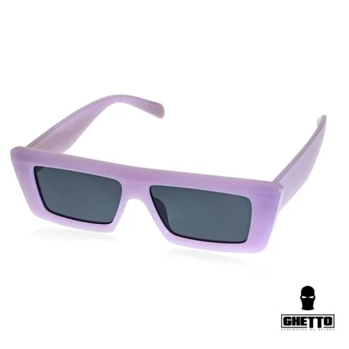 ochelari de soare ghetto mici pătrați cu ramă violet pentru femei