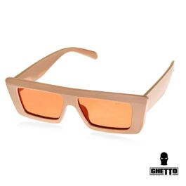 Ghetto Small Square Sunglasses Beige Frame For Women