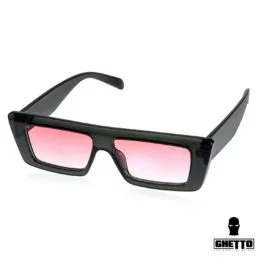 Ghetto Small Square Sunglasses Gray Frame For Women.