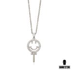 Colier cu pandantiv Ghetto Smile Circle Zircon