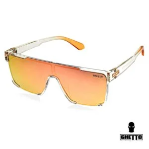 ghetto oversized square sunglasses clearorange frame unisex