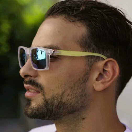 ghetto simple outdoor sunglasses cleargreen frame unisex