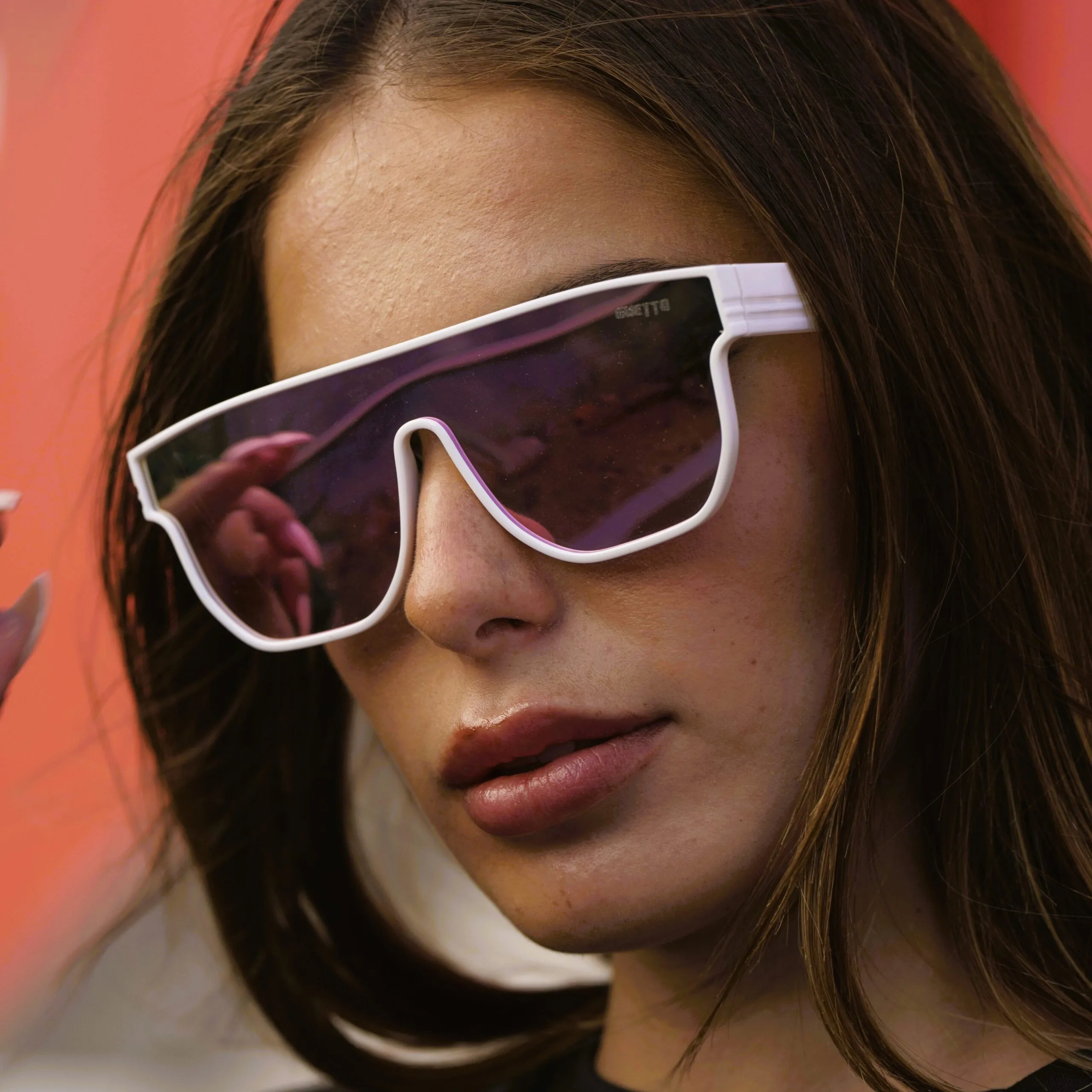 ghetto oversized square sunglasses white frame for women
