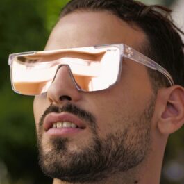 Ghetto Oversized Square Sunglasses Clear Frame Unisex