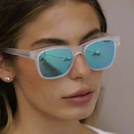 Ghetto Square Carbon Fiber Sunglasses Mattclear Frame Unisex
