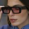 ghetto small square sunglasses gray frame for women