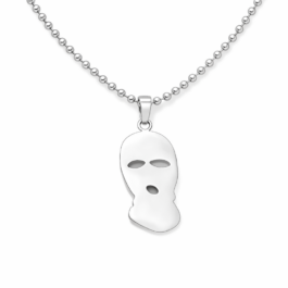 Ghetto Hip Hop Necklace Balaclava Pendant Stainless Steel