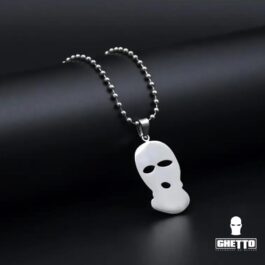 Ghetto Hip Hop Necklace Balaclava Pendant Stainless Steel