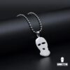 ghetto hip hop necklace balaclava pendant stainless steel
