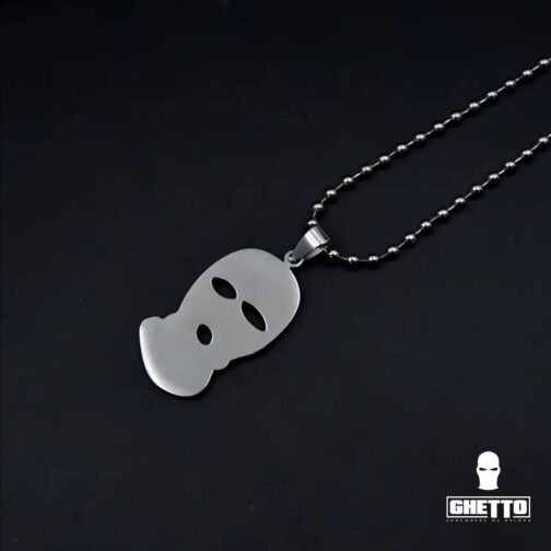ghetto hip hop necklace balaclava pendant stainless steel
