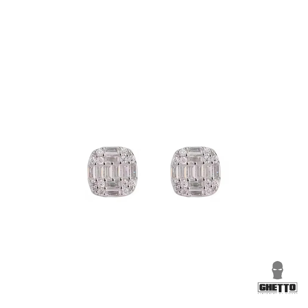 ghetto 2024 hip hop pătrat cercei iced out