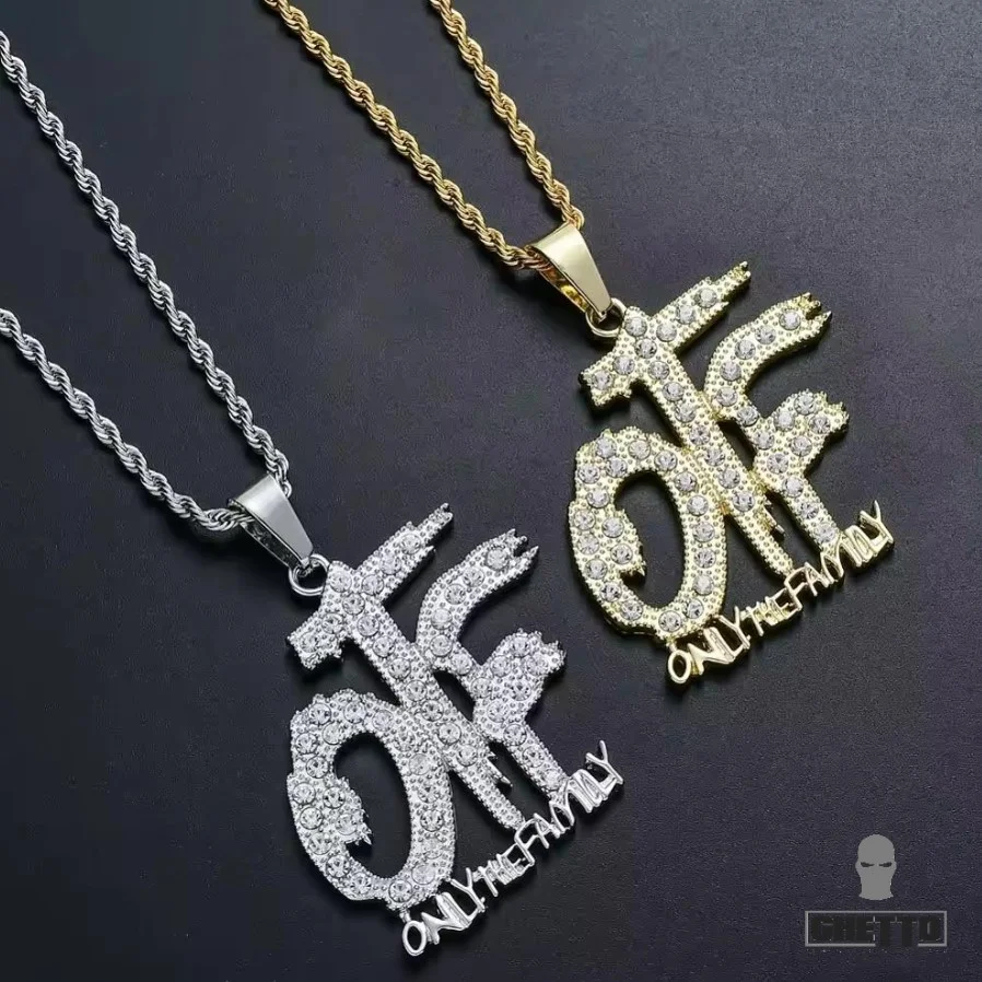 colier cu pandantiv ghetto otf iced out