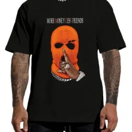 Ghetto Black T-shirt More Money Hip Hop Streetwear