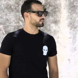 Ghetto Black T-Shirt White Mask Logo | Unisex