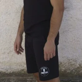 GHETTO Black Streetwear Shorts | Urban Logo Shorts for Men