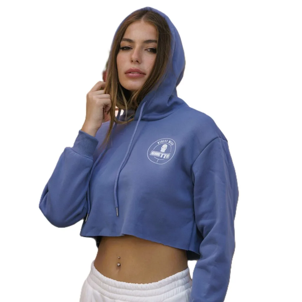 ghetto street wear sport hoodie crop top for women