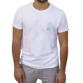 Ghetto White Blue Mask T-Shirt Unisex | Back Logo “Somewhere We Belong”