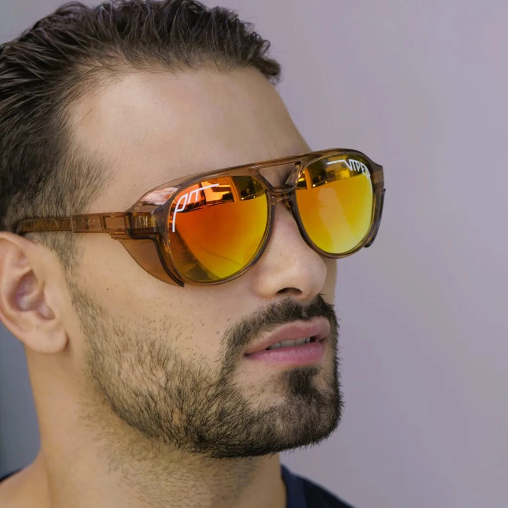 ghetto viper pit g sport round sunglasses tea color frame