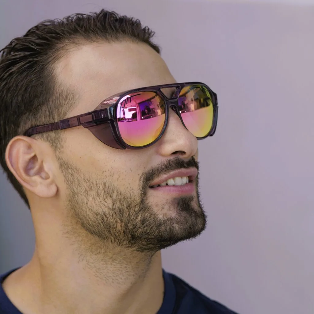 ghetto viper pit g sport round sunglasses purple color frame