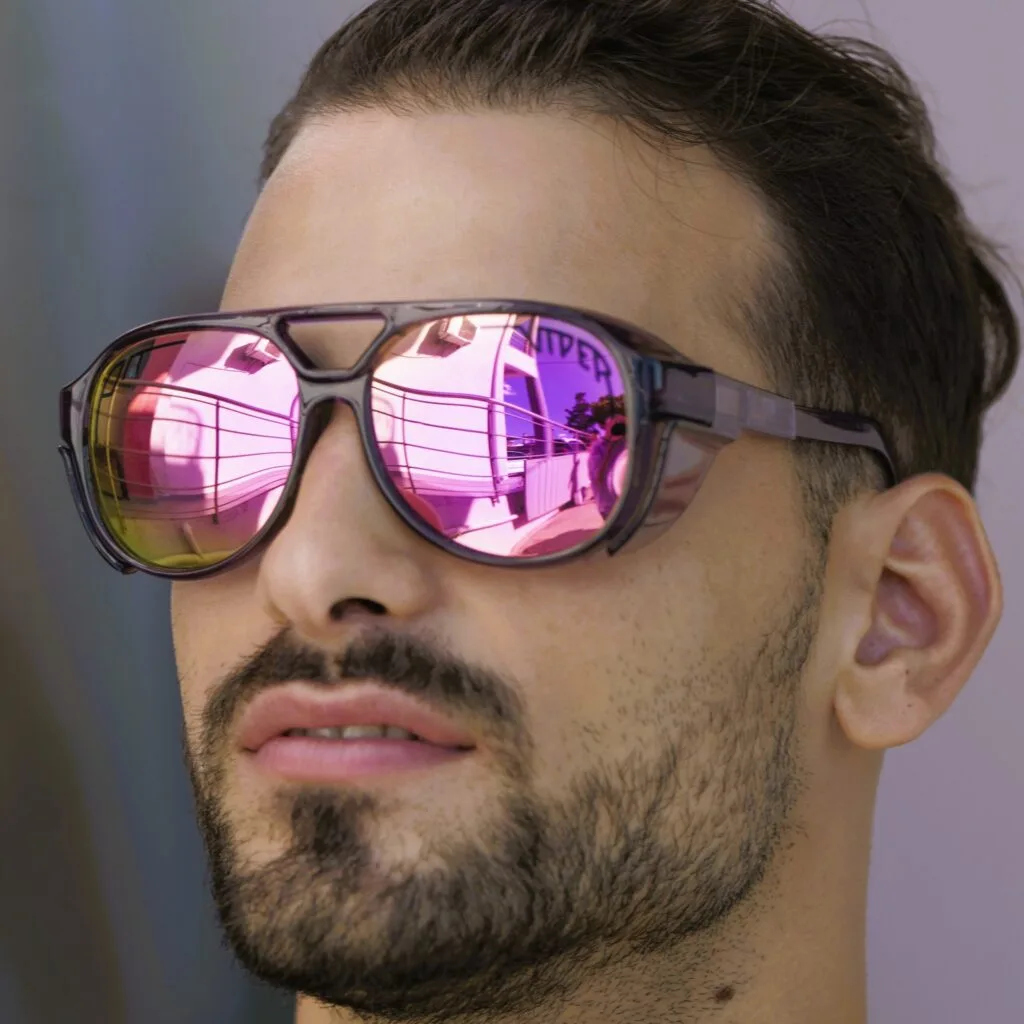 ghetto viper pit g sport round sunglasses purple color frame